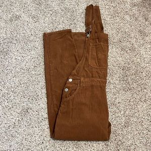 Brown corduroy overalls. Size 27. Pacsun